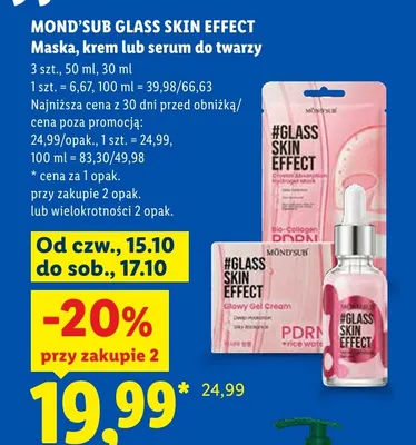Serum do twarzy Mond'sub Glass Skin Effect promocja w Lidl