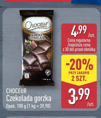 Czekolada gorzka Choceur promocja w Aldi