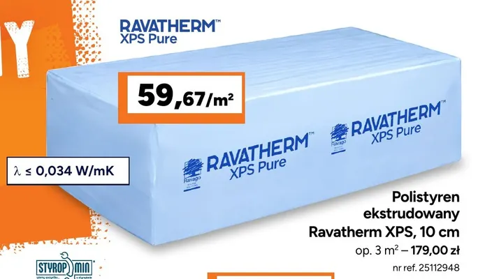 Polistyren ekstrudowany Ravatherm XPS 10 cm promocja w Bricoman