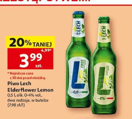 Piwo Lech Elderflower Lemon promocja w Auchan
