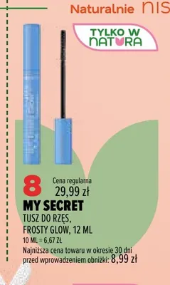 Tusz do rzęs Frosty Glow My Secret promocja w Drogerie Natura