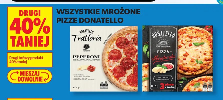 Mrożone pizze Donatello promocja w Biedronka