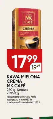 Kawa mielona MK Café Crema promocja w Chata Polska