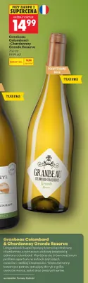 Wino białe półwytrawne Granbeau Colombard-Chardonnay Grande Reserve promocja w Biedronka