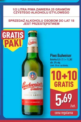 Piwo Budweiser Budvar Original promocja w Aldi