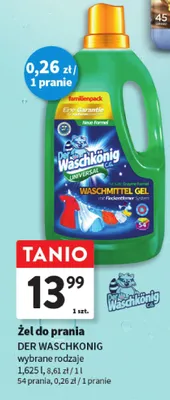 Żel do prania Der Waschkönig wybrane rodzaje promocja w Intermarche