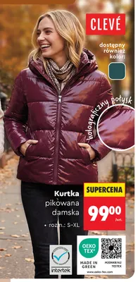Kurtka pikowana damska Clevé promocja w Biedronka