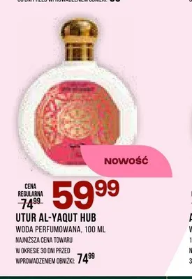 Woda perfumowana Utur Al-Yaqut Hub promocja w Drogerie Natura