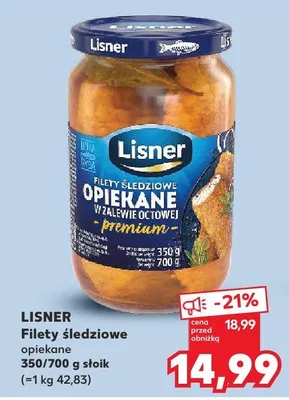 Filety śledziowe opiekane w zalewie octowej premium promocja w Kaufland