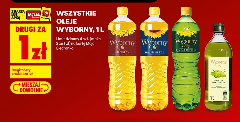 Oleje Wyborny promocja w Biedronka