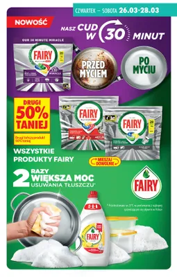 Wszystkie produkty Fairy DRUGI -50% promocja w Biedronka