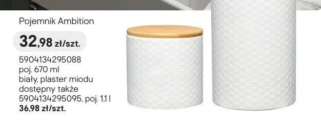 Pojemnik Ambition biały plaster miodu 670ml promocja w Castorama