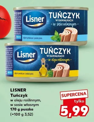 Tuńczyk w oleju roślinnym, w sosie własnym promocja w Kaufland