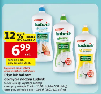 Płyn lub balsam do mycia naczyń promocja w Auchan