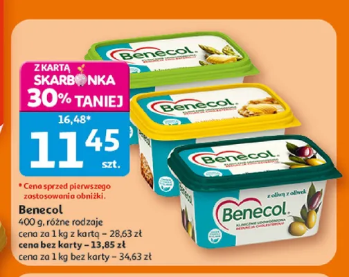 Margaryna Benecol o smaku masła promocja w Auchan