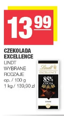 Czekolada Excellence Lindt promocja w SPAR