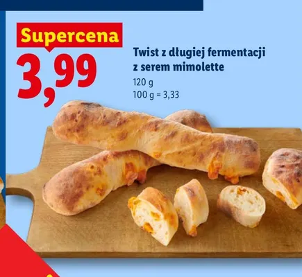 Twist z długiej fermentacji z serem mimolette promocja w Lidl