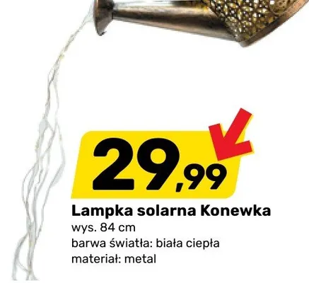 Lampka solarna Konewka promocja w Bricomarche