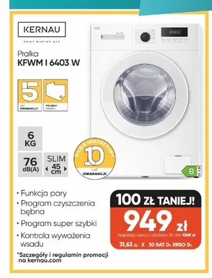Pralka Kernau KFWM I 6403W promocja w Max Elektro