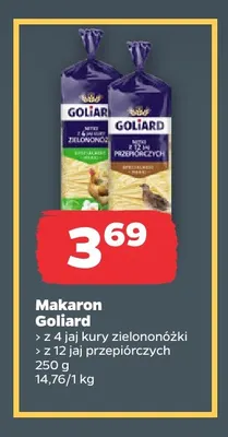 Makaron Goliard z 12 jaj przepiórczych promocja w Netto