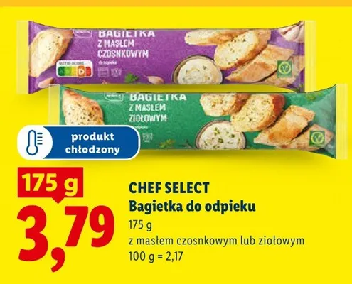 Bagietka do odpieku z masłem czosnkowym Chef Select promocja w Lidl