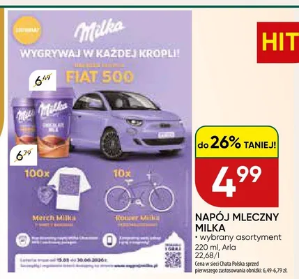 Napój mleczny Milka promocja w Chata Polska