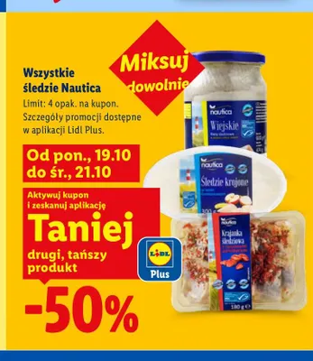 Krajanka śledziowa z suszonymi pomidorami Nautica promocja w Lidl