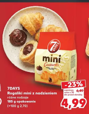 Rogaliki mini z nadzieniem 7Days promocja w Kaufland