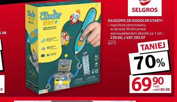 Długopis 3D 3Doodler Start+ promocja w Selgros