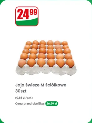 Jaja świeże ściółkowe, 30 szt. promocja w Dino