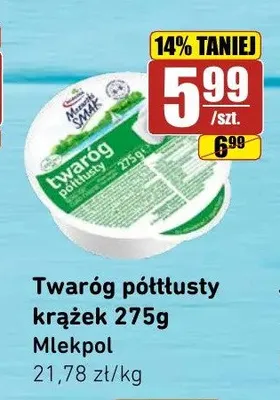 Tvaróg półtłusty krążek Mazurski Smak promocja w API Market