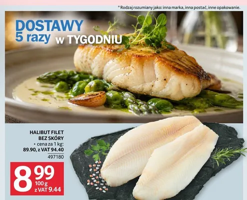 Halibut filet bez skóry promocja w Selgros