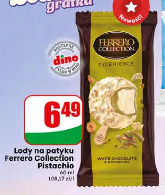 Lody na patyku Ferrero Collection Pistachio promocja w Dino