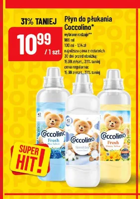 Płyn do płukania Coccolino Blue Splash promocja w POLOmarket