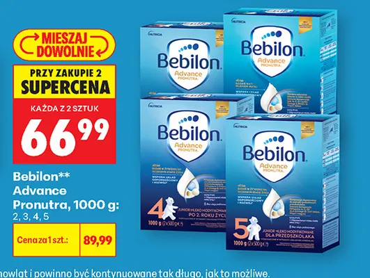 Mleko modyfikowane Bebilon Advance Pronutra 2 promocja w Biedronka
