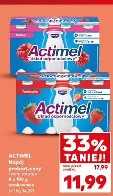 Napój probiotyczny Actimel Malina Danone promocja w Kaufland