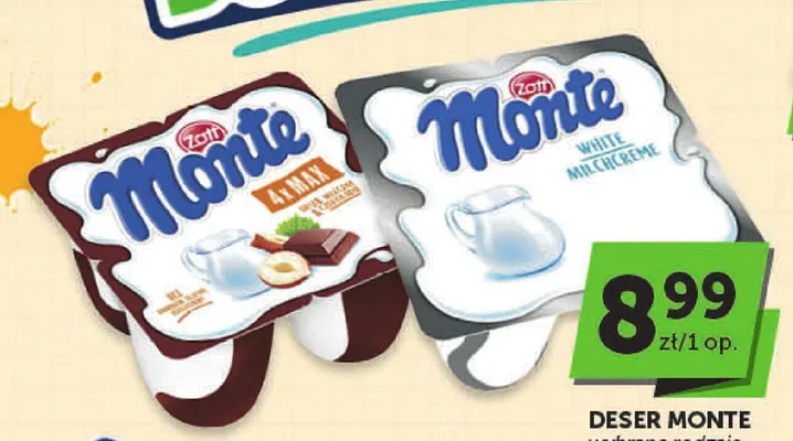 Deser Zott Monte 4-pak promocja w Groszek