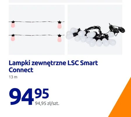 Lampki zewnętrzne LSC Smart Connect Smart Outdoor Party Lights RGB/C WiFi 2.4GHz 13m promocja w Action