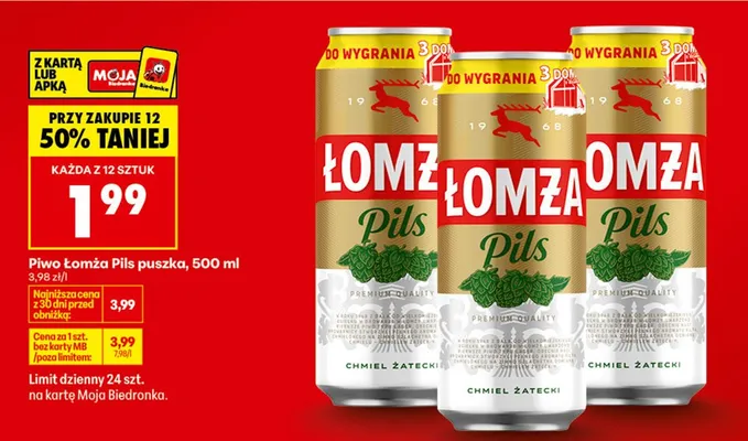 Piwo Pils puszka promocja w Biedronka