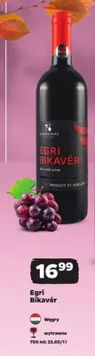 Wino czerwone Egri Bikavér Hunborház promocja w Netto
