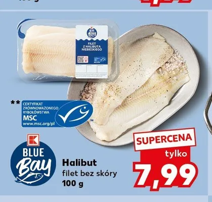 Halibut filet bez skóry Blue Bay promocja w Kaufland