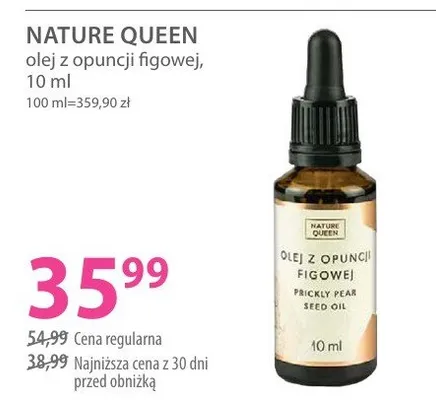 Olej z opuncji figowej Nature Queen promocja w Hebe