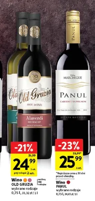 Wino Panul wybrane rodzaje promocja w Intermarche