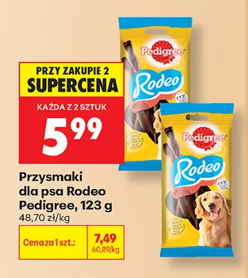 Przysmaki dla psa Rodeo Pedigree promocja w Biedronka