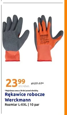 Rękawice robocze Werckmann 10-pak promocja w Action