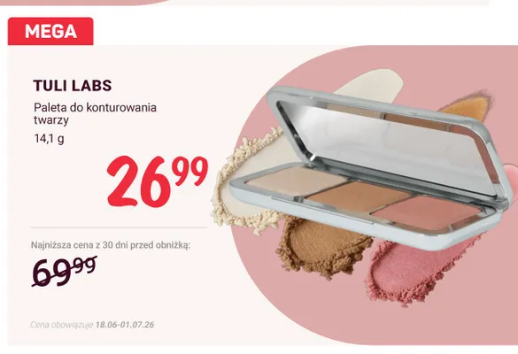 Paleta do konturowania twarzy Tuli Labs promocja w Rossmann