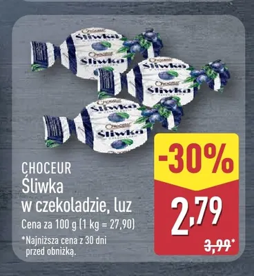 Śliwka w czekoladzie luz Choceur promocja w Aldi