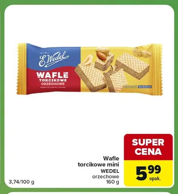 Wafle torcikowe mini orzechowe E.Wedel promocja w Carrefour Express