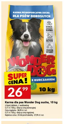 Karma dla psa Wonder Dog sucha z wołowiną 10 kg promocja w Twój Market
