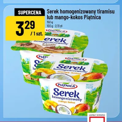 Serek homogenizowany Piątnica mango-kokos promocja w POLOmarket